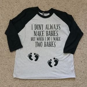 Twin Mom Pregnancy Announcement Shirt